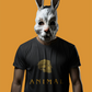 Animal printed black t shirt