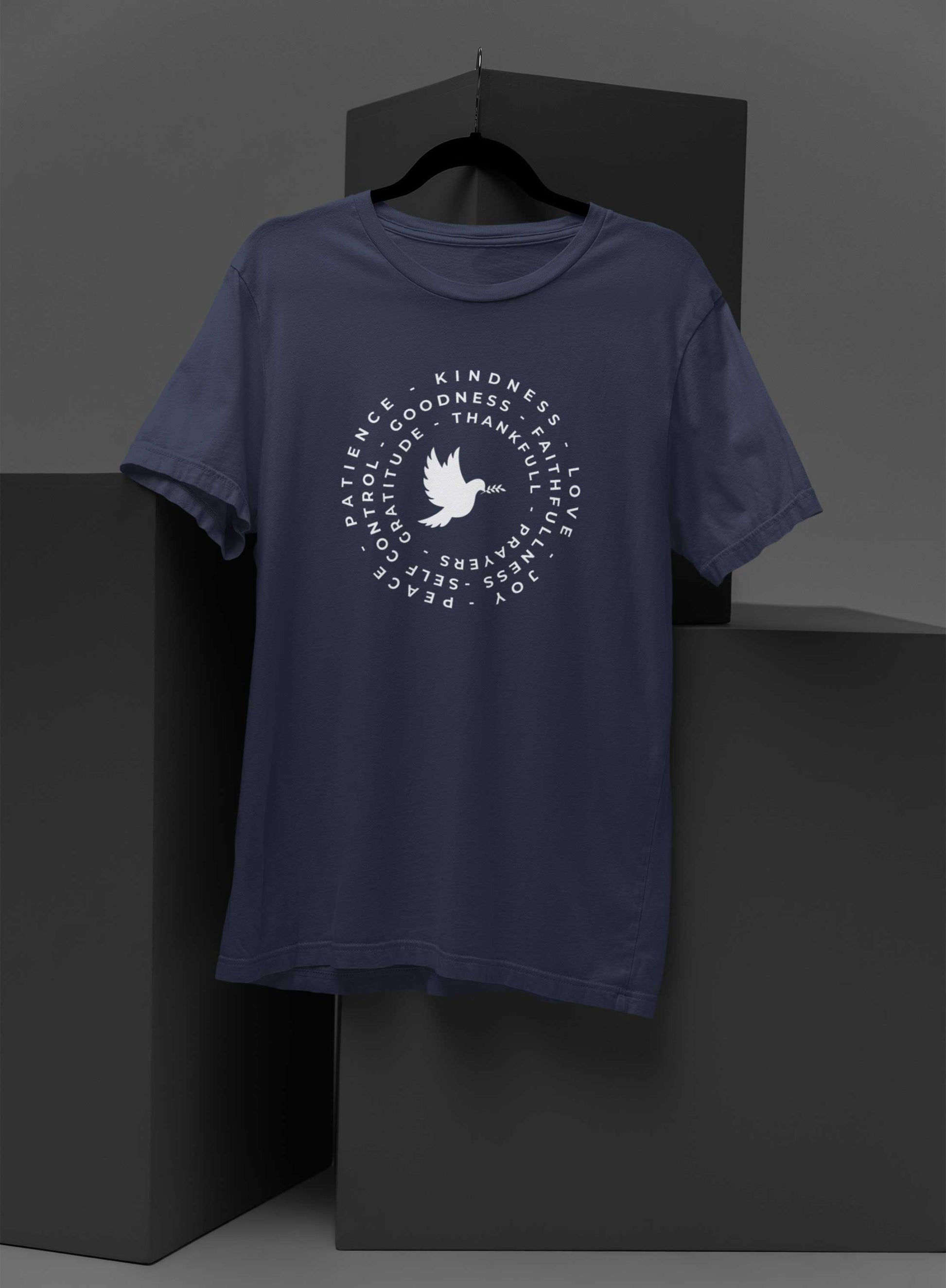 Pigeon printed navy blue unisex t shirt