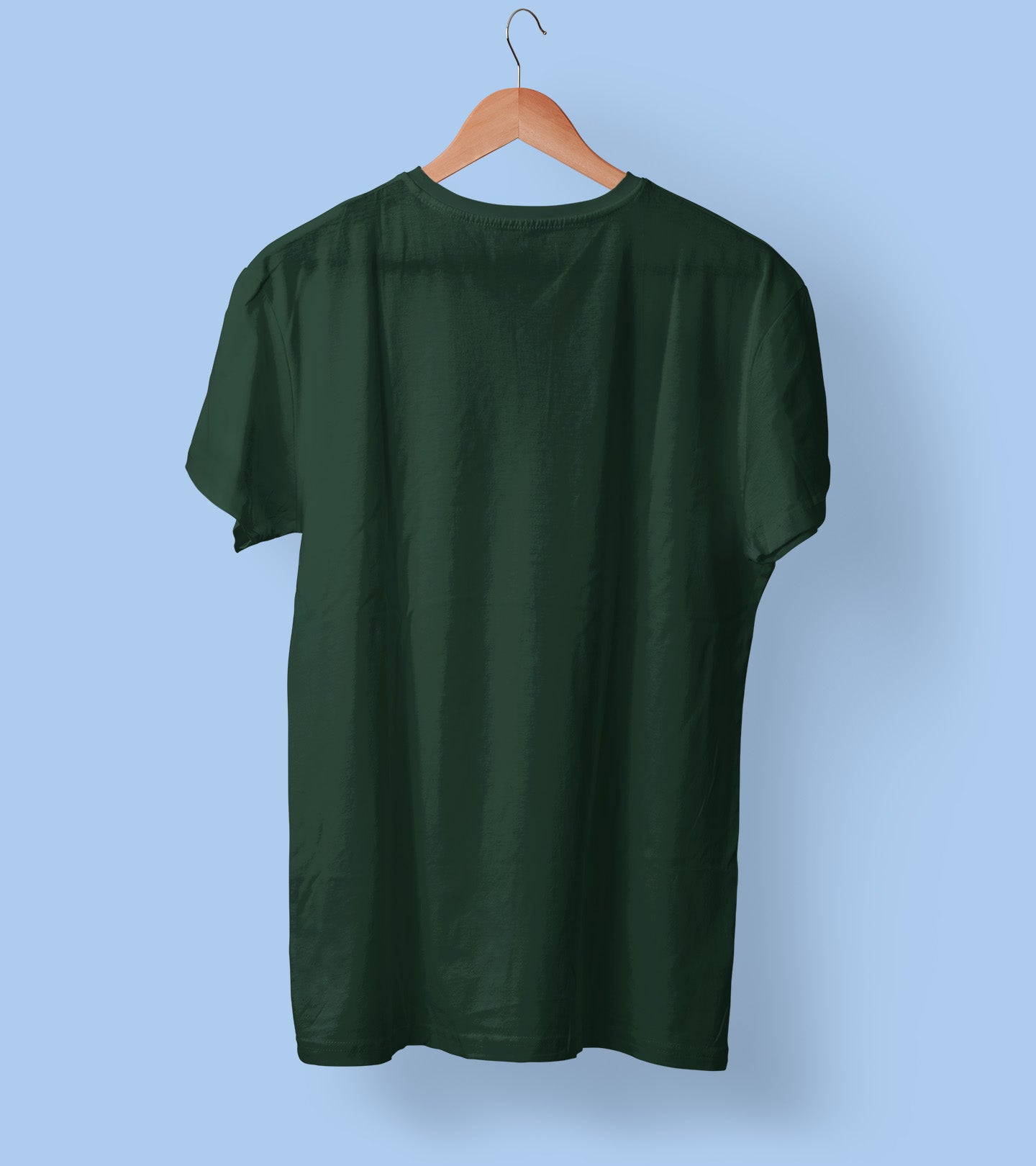 Bottle green plain t shirt for men