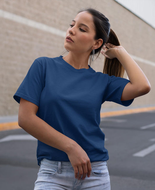 Navy blue unisex t shirt for women