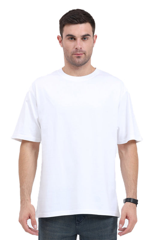Oversized plain white t shirt for men