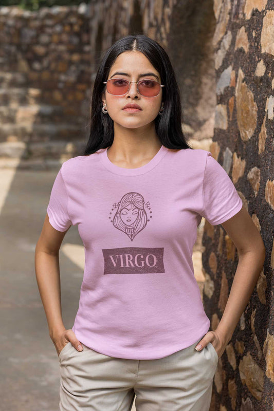 Virgo pink unisex t shirt for women
