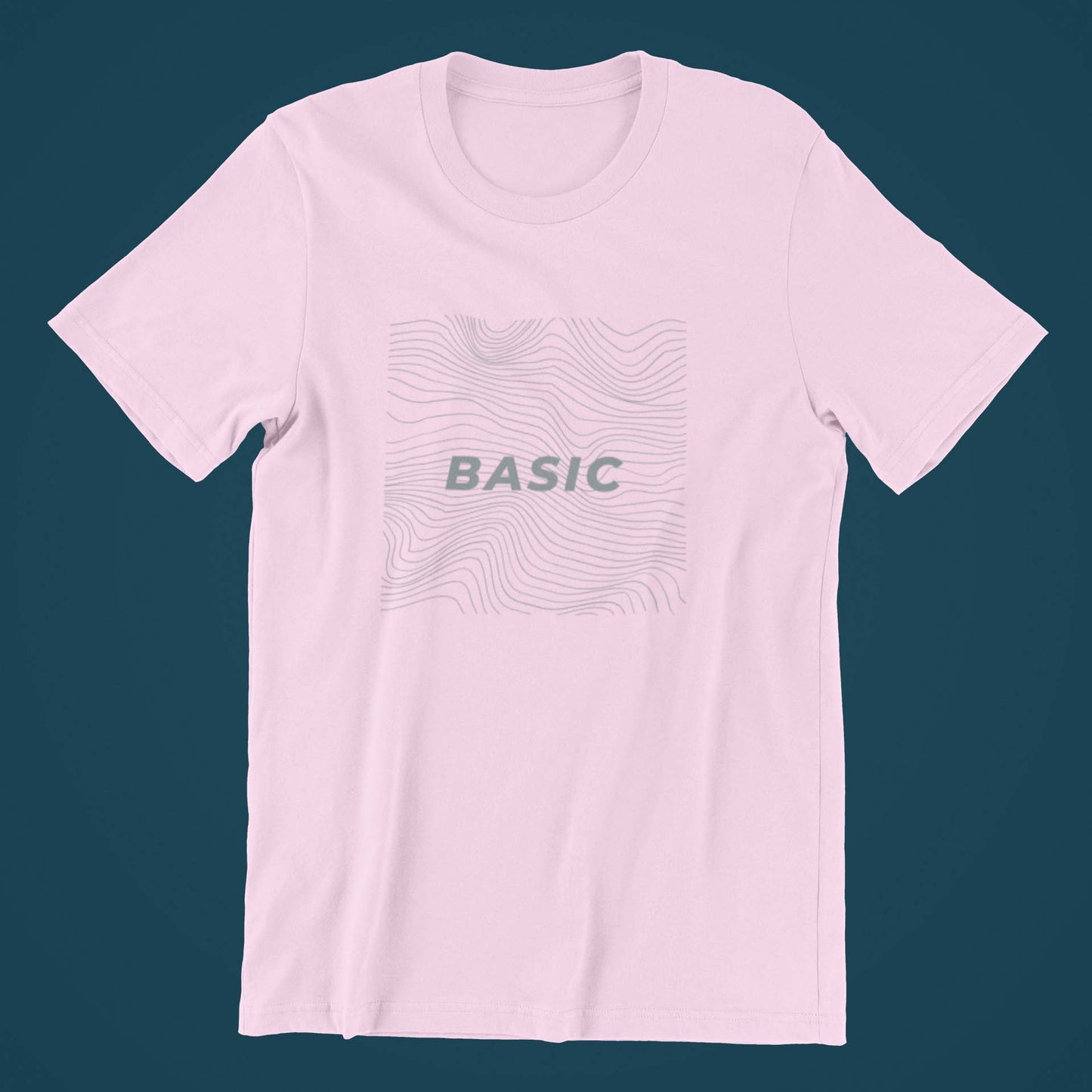 basic pink printed t shirt for men