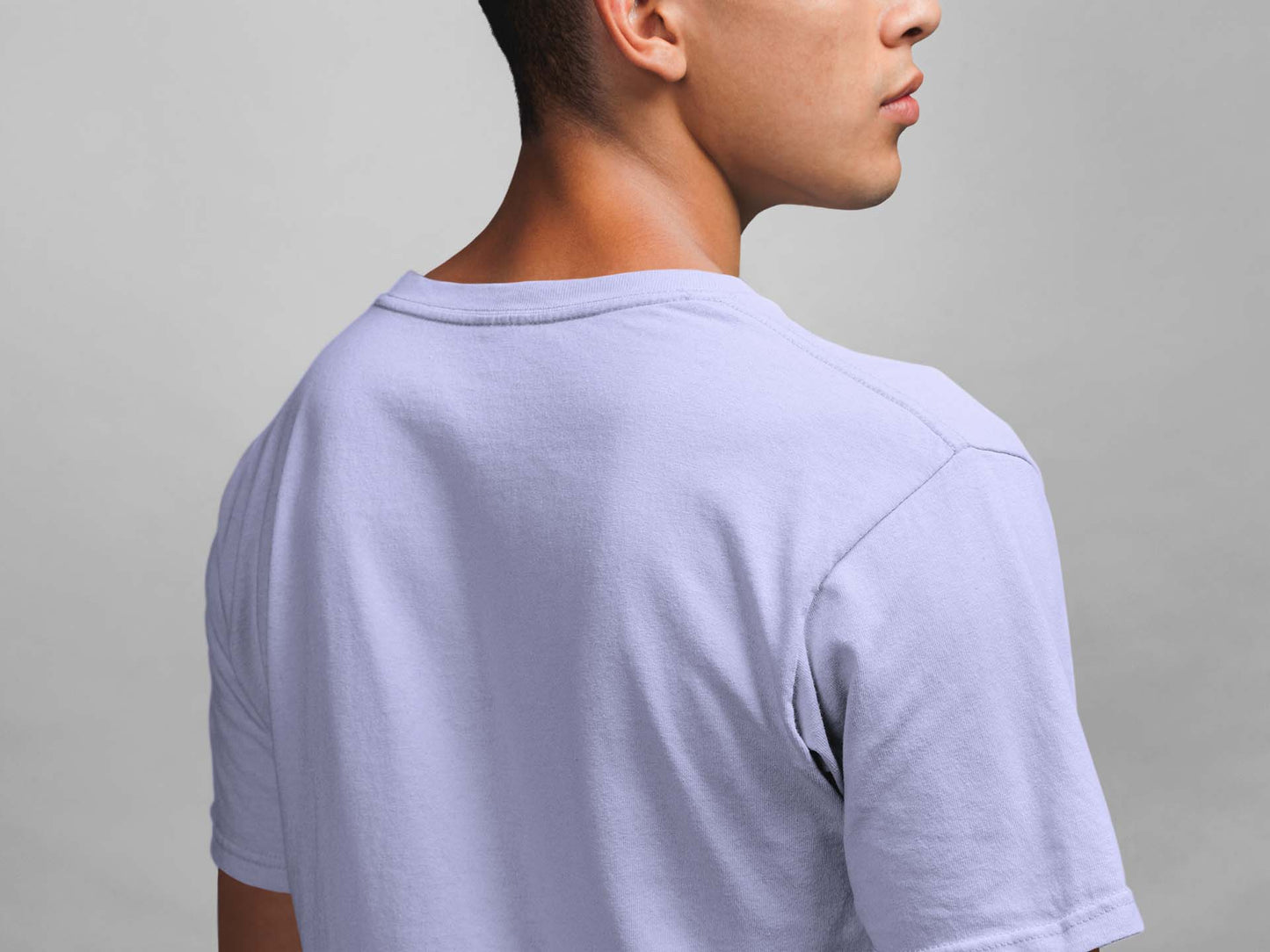 Lavender Plain T Shirt Men