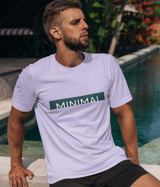 minimal printed lavender t shirt for men