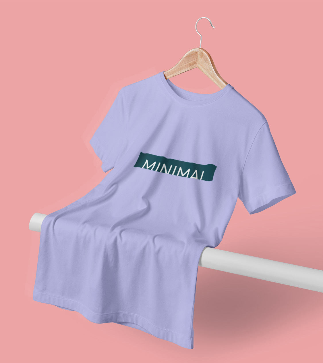 minimal printed lavender t shirt for men