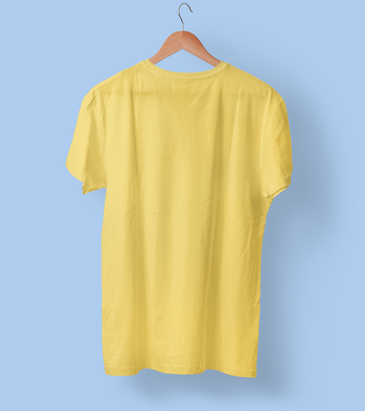 Mustard Yellow Plain T Shirt Men