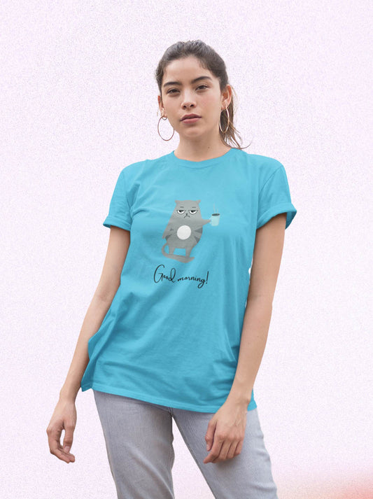 cat print unisex t shirt for for women